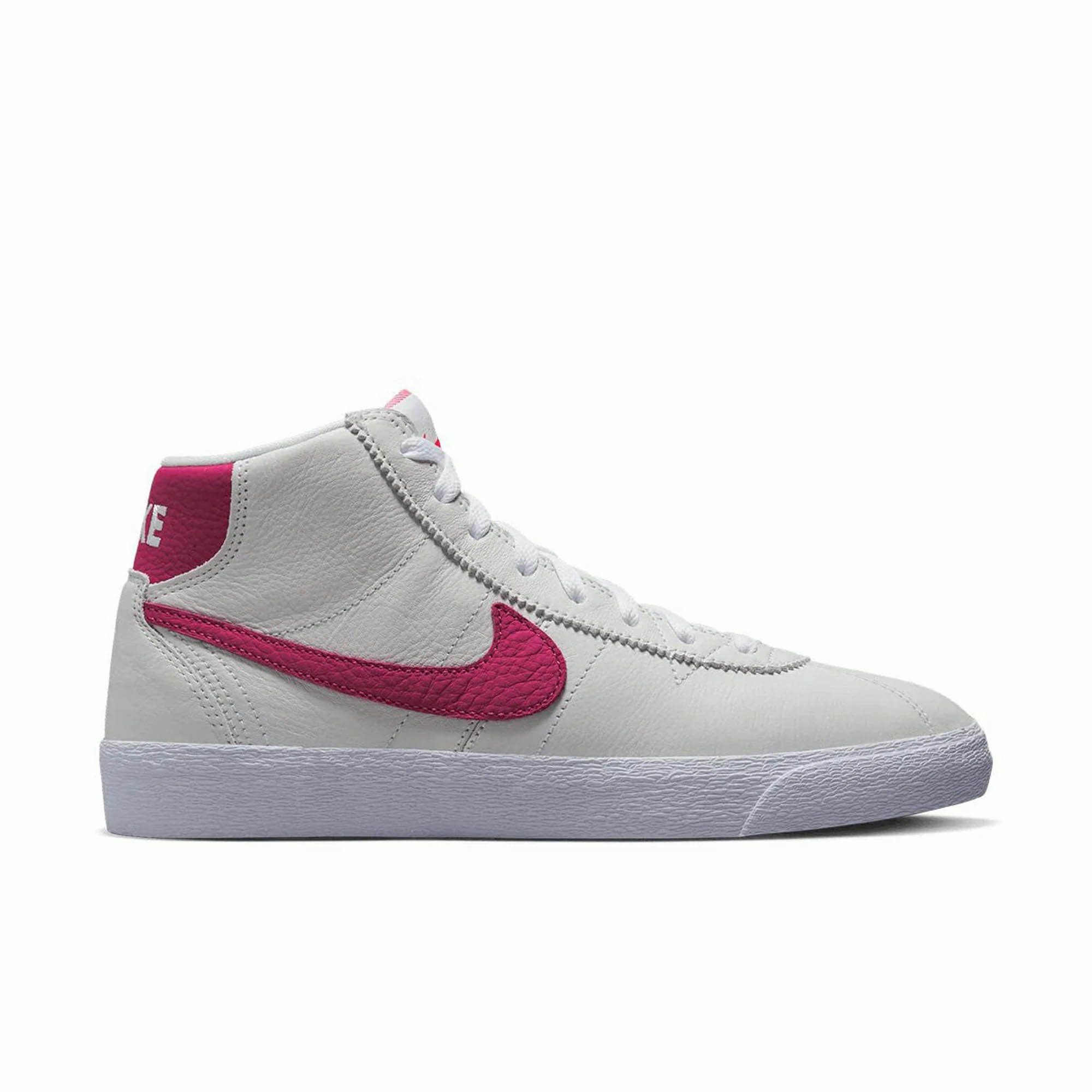 Nike SB Women Bruin High ISO - White-Sweet Beet Sneaker Nike Skateboarding