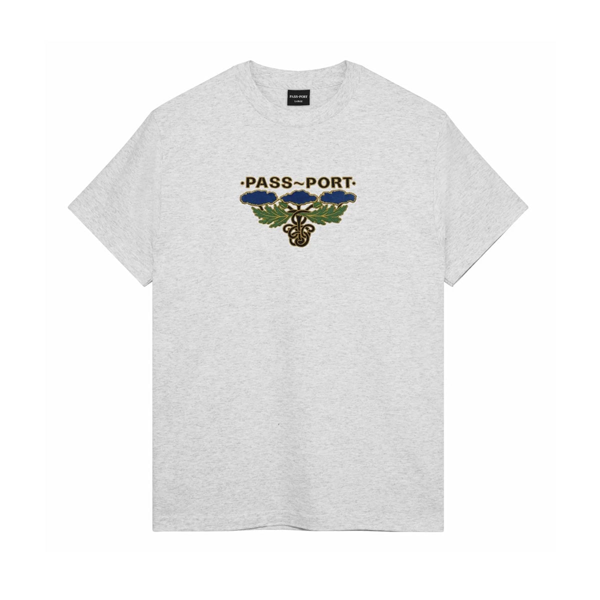 Pass~Port Emblem Applique T-Shirt T-Shirt Passport Skateboards