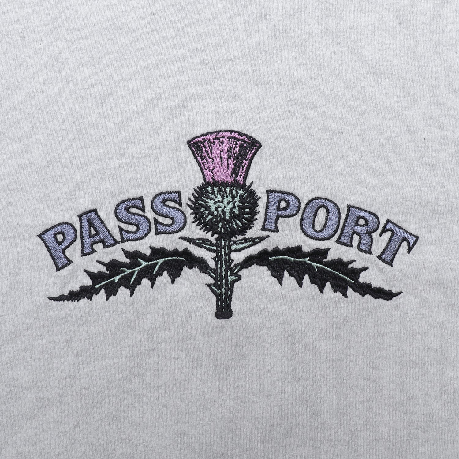Pass~Port Thistle Embroidery Unisex T-Shirt T-Shirt Passport Skateboards