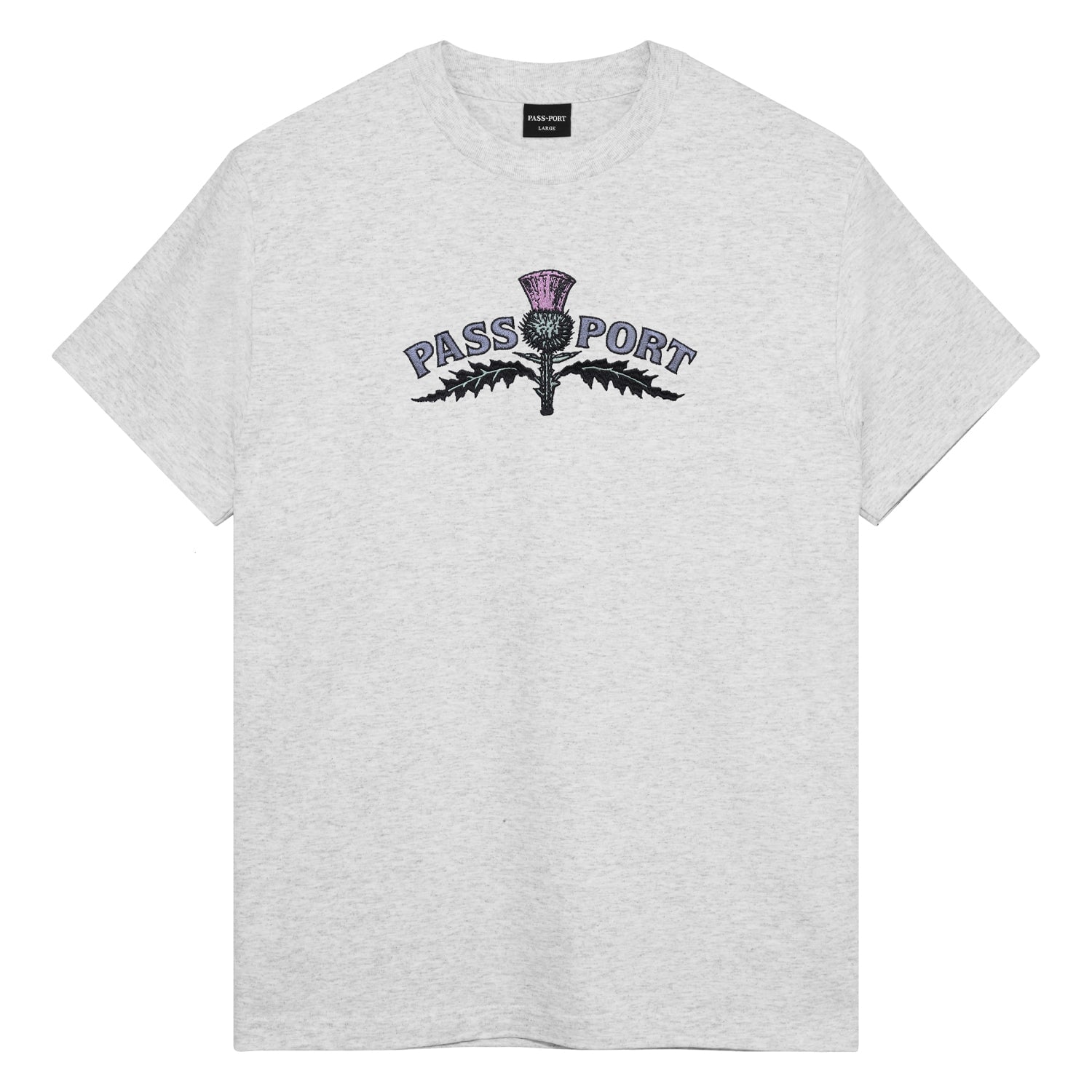 Pass~Port Thistle Embroidery Unisex T-Shirt T-Shirt Passport Skateboards