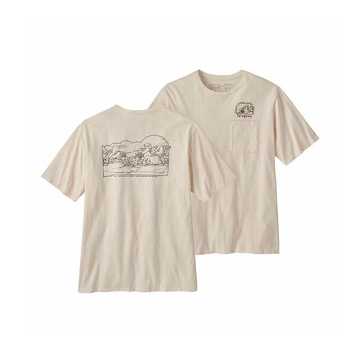 Patagonia Herren Lost And Found Organic Pocket T-Shirt T-Shirt Patagonia