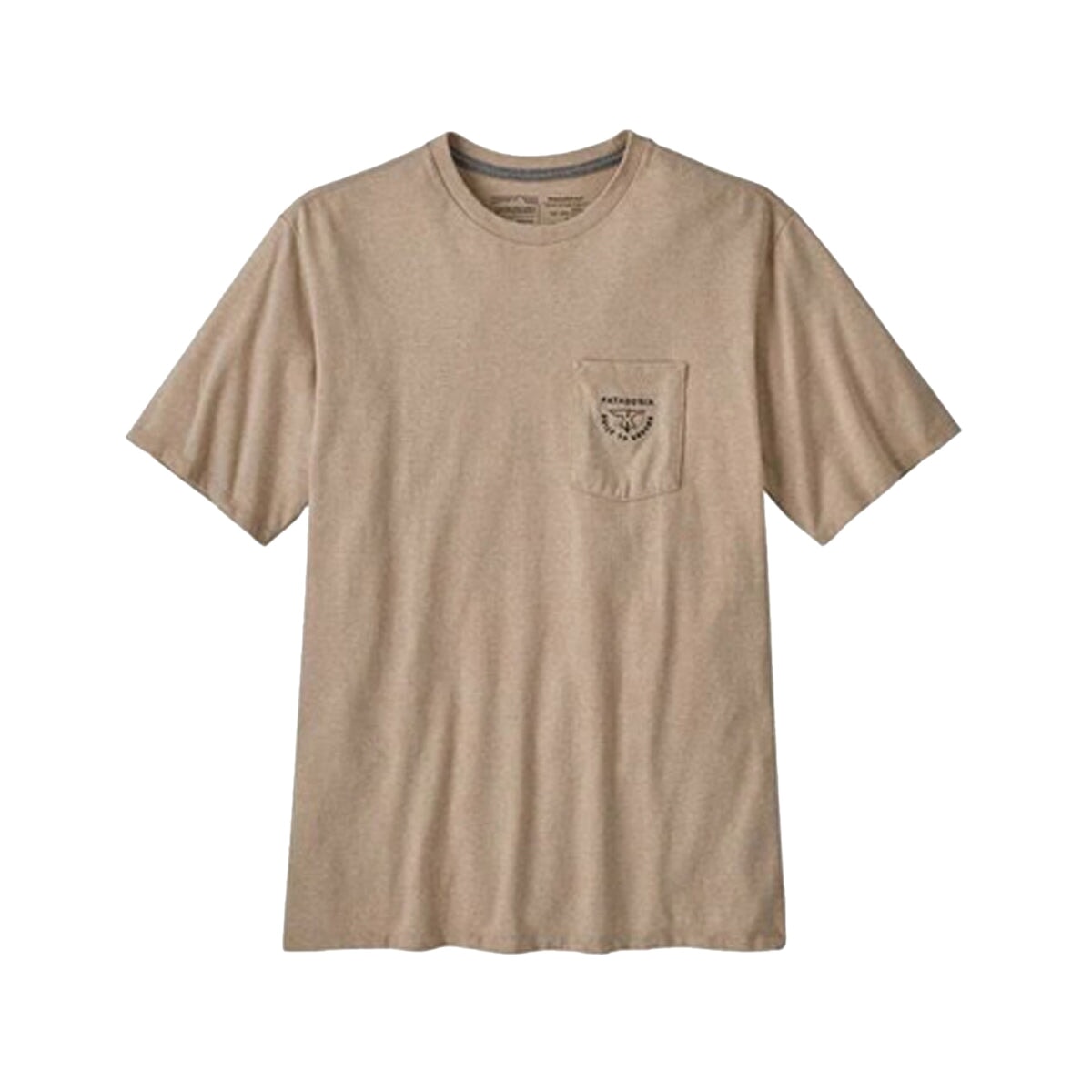 Patagonia Men's Forge Mark Crest Pocket Response T-Shirt - Oar Tan T-Shirt Patagonia