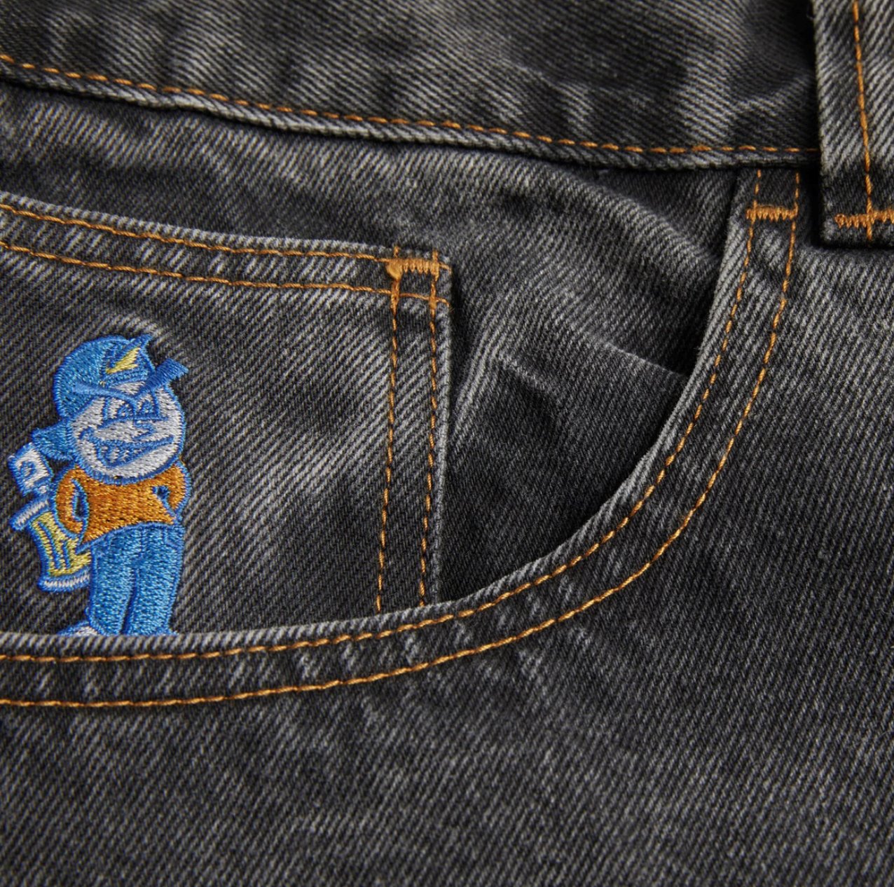 Polar Skate Co. '93 Denim - Washed Black Polar Skate Co.