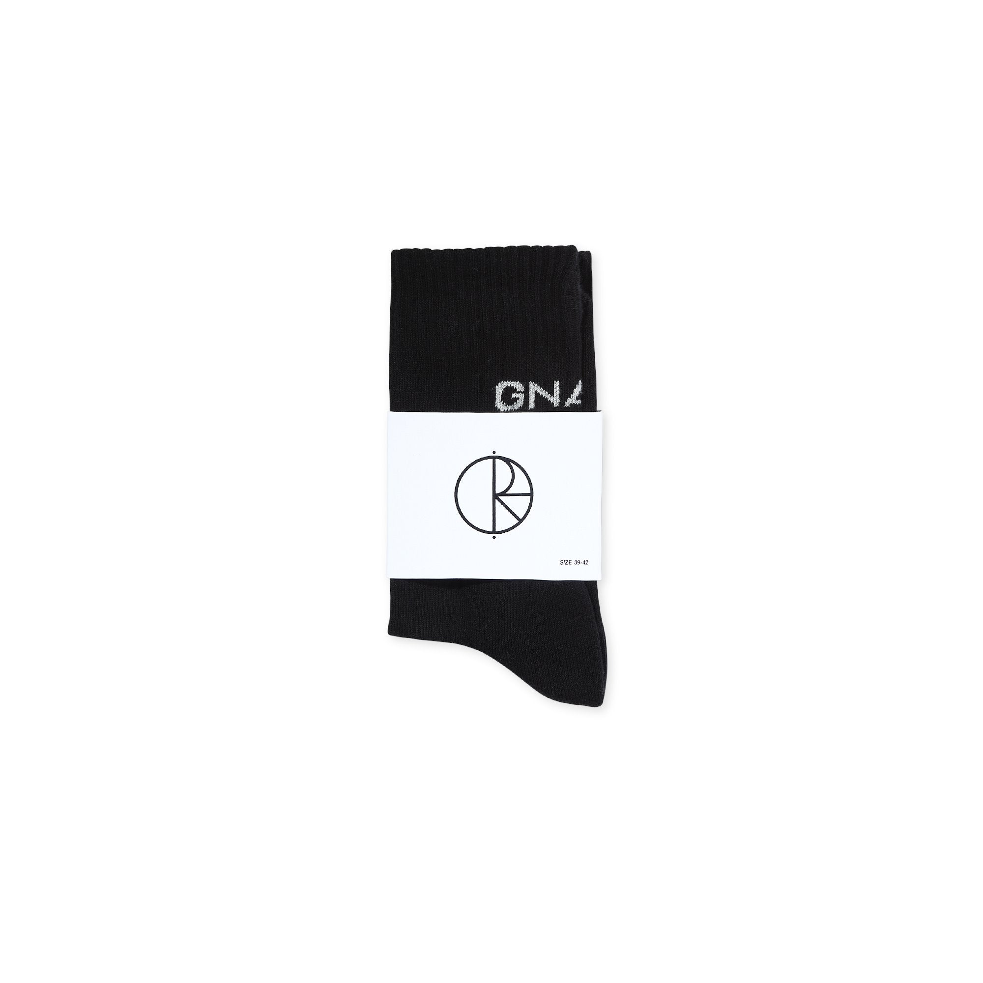 Polar Skate Co. Gnarly Huh! Socks - Black Polar Skate Co.