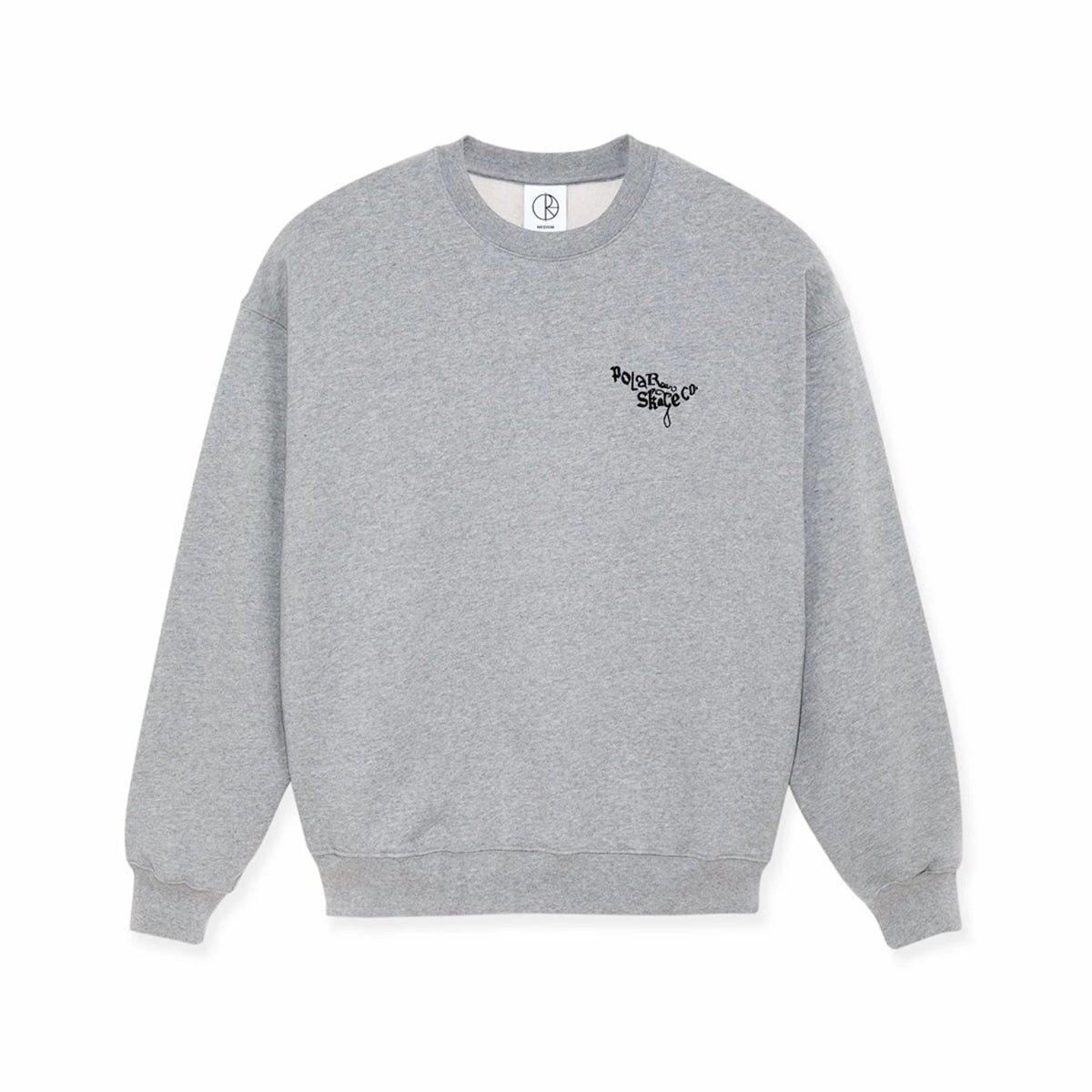 Polar Skate Co. Ornament Logo Crewneck - Heather Grey Crewneck Polar Skate Co.