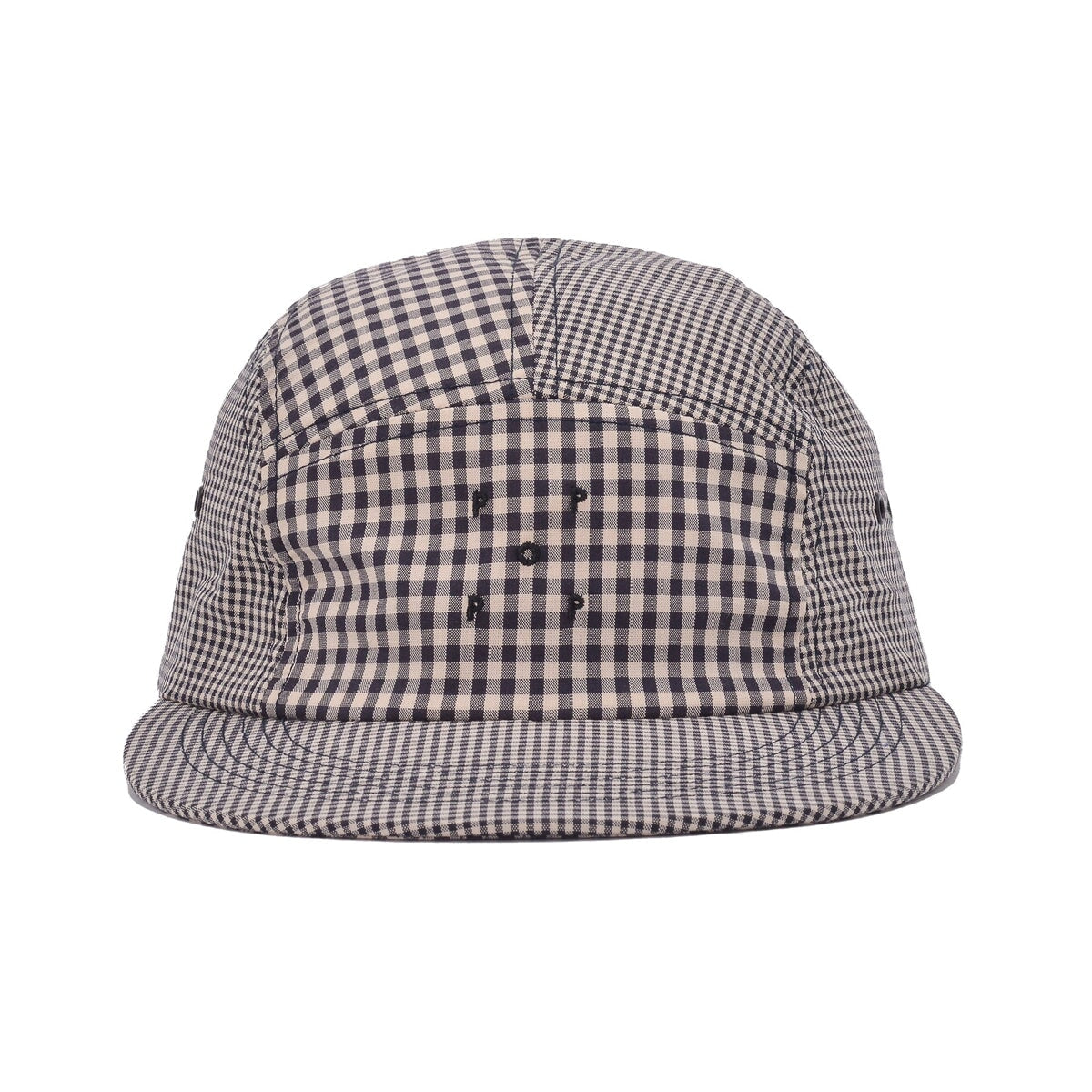 POP Trading Company Five Panel Hat - Black/White Gingham Cap POP Trading Company