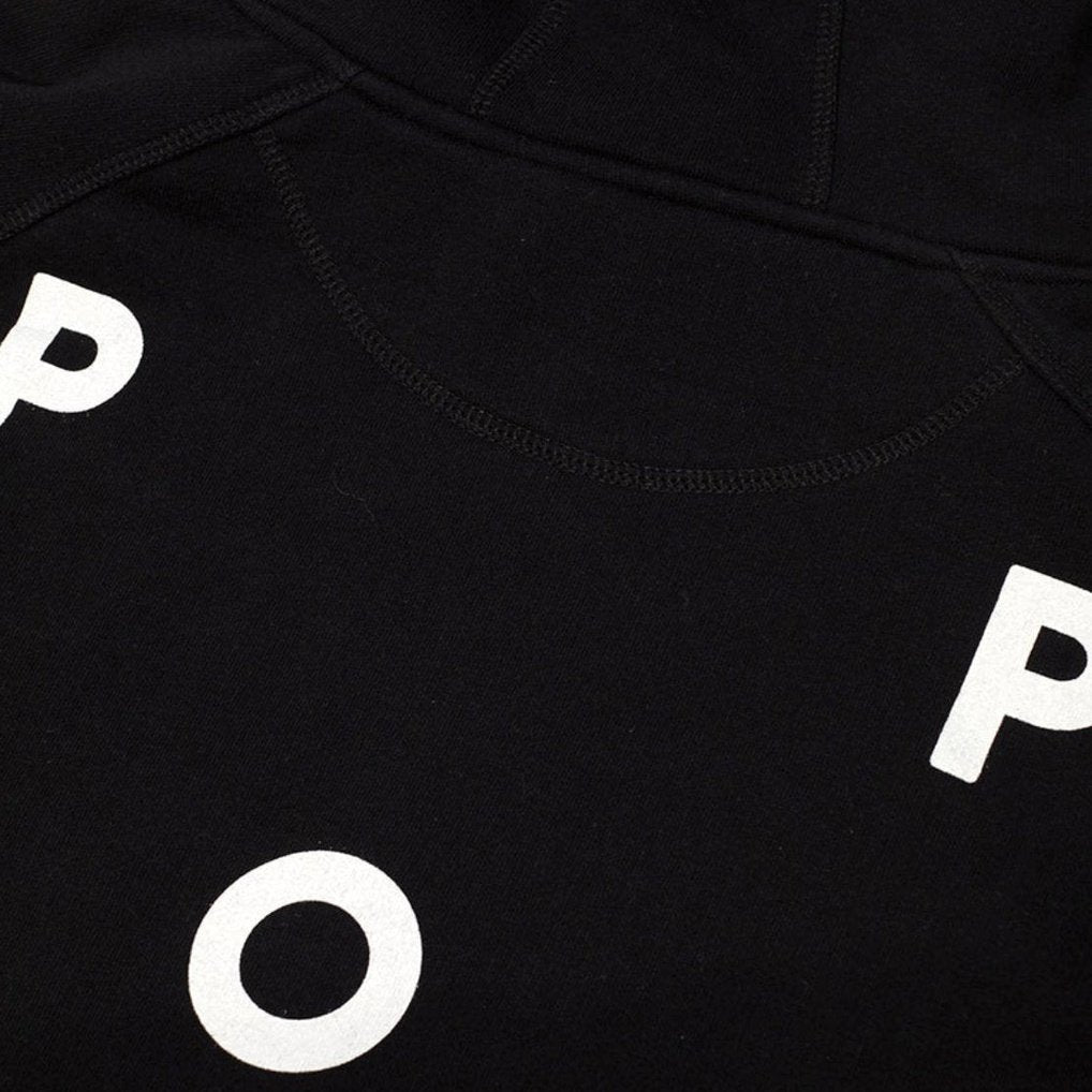 POP Trading Company Logo Hoodie - Black-White POP Trading Company