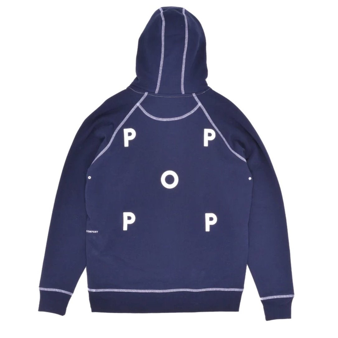 POP Trading Company Logo Hoodie - Navy-White POP Trading Company