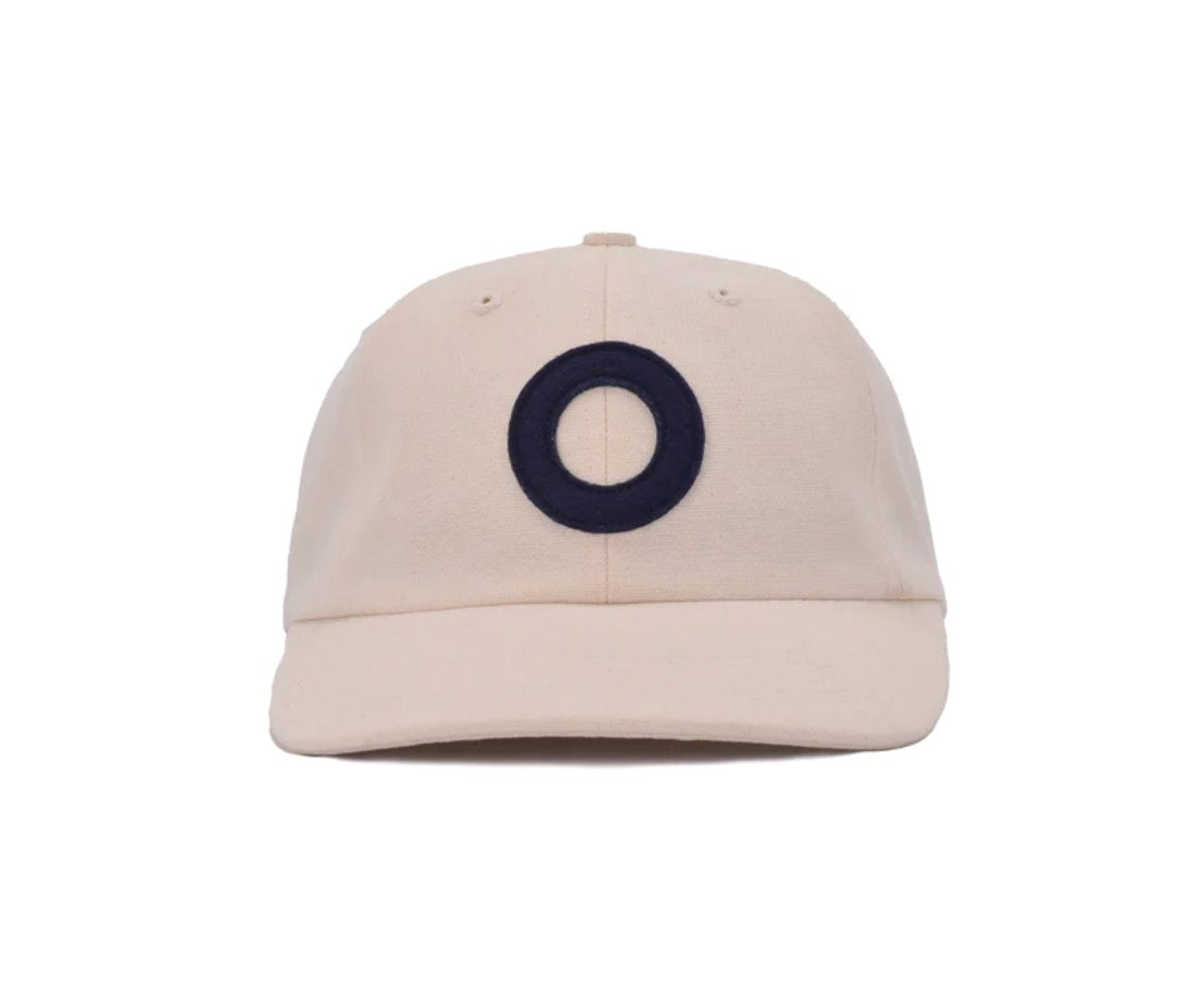 POP Trading Company O Sixpanel Hat - Off White-Navy POP Trading Company