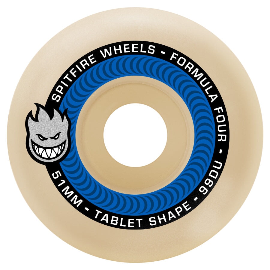 Spitfire Wheels Formular Four Tablets Natural 99D - 54mm Rollen Spitfire Wheels