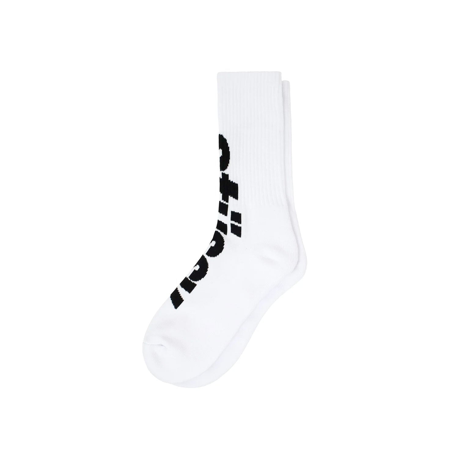 Stüssy Big Helvetica Crew Socks - White - Black Stüssy