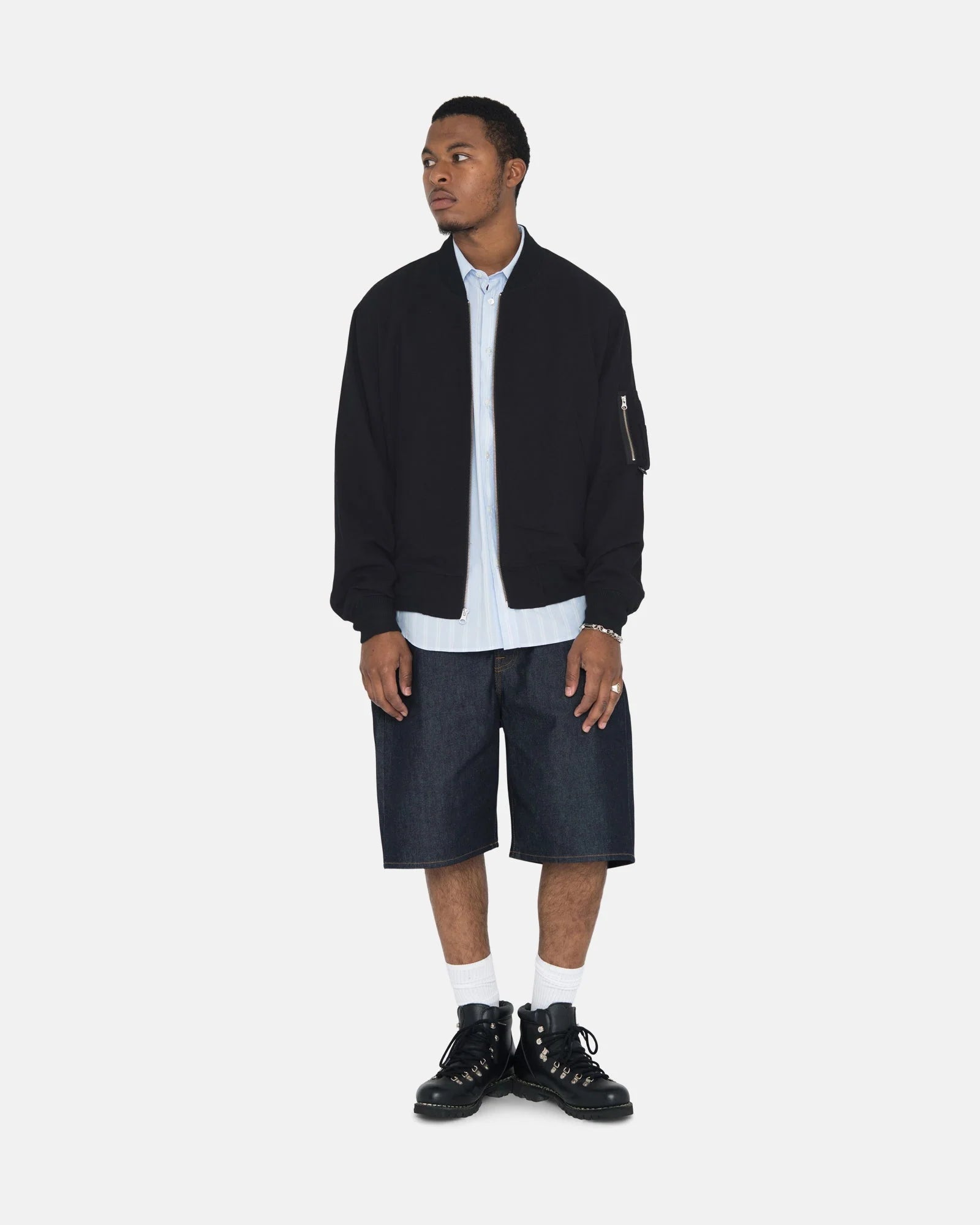 Stüssy Linen Beach Bomber Jacke Herren Bomberjacke Stüssy