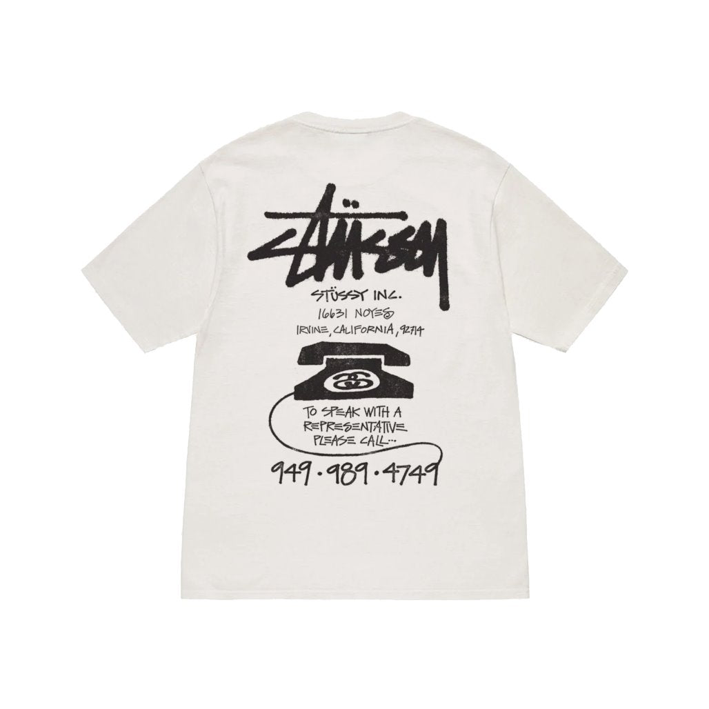 Stüssy Old Phone Pigment Dyed Unisex T-Shirt T-Shirt Stüssy