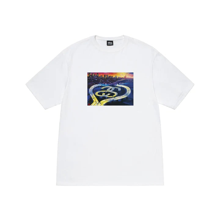Stüssy Ss Highway T-Shirt - White T-Shirt Stüssy