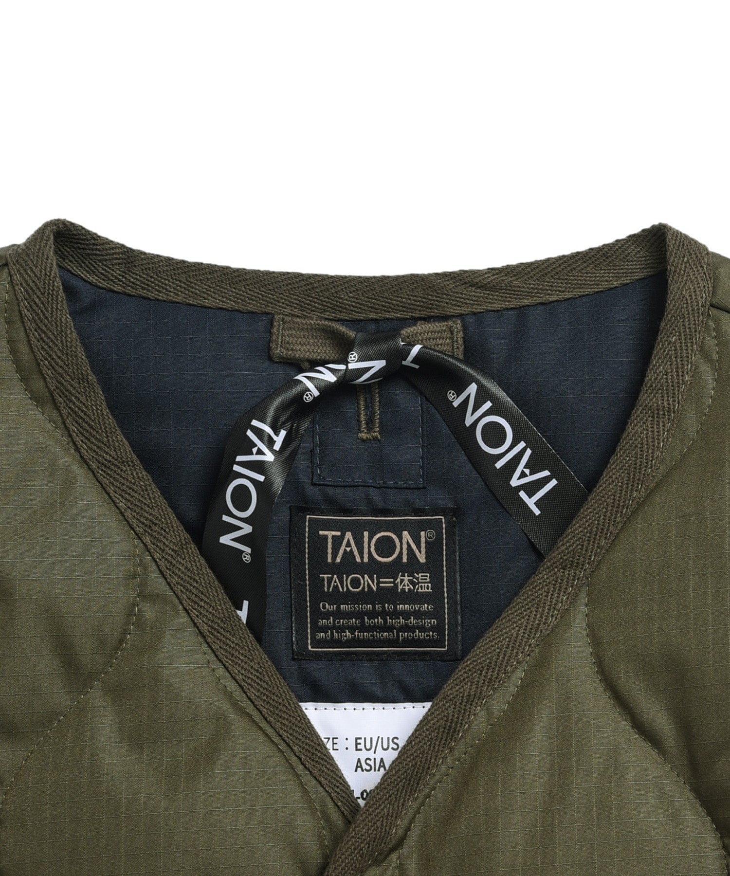 Taion Military W-Zip V-Neck Daunenjacke Herren Daunenweste Taion
