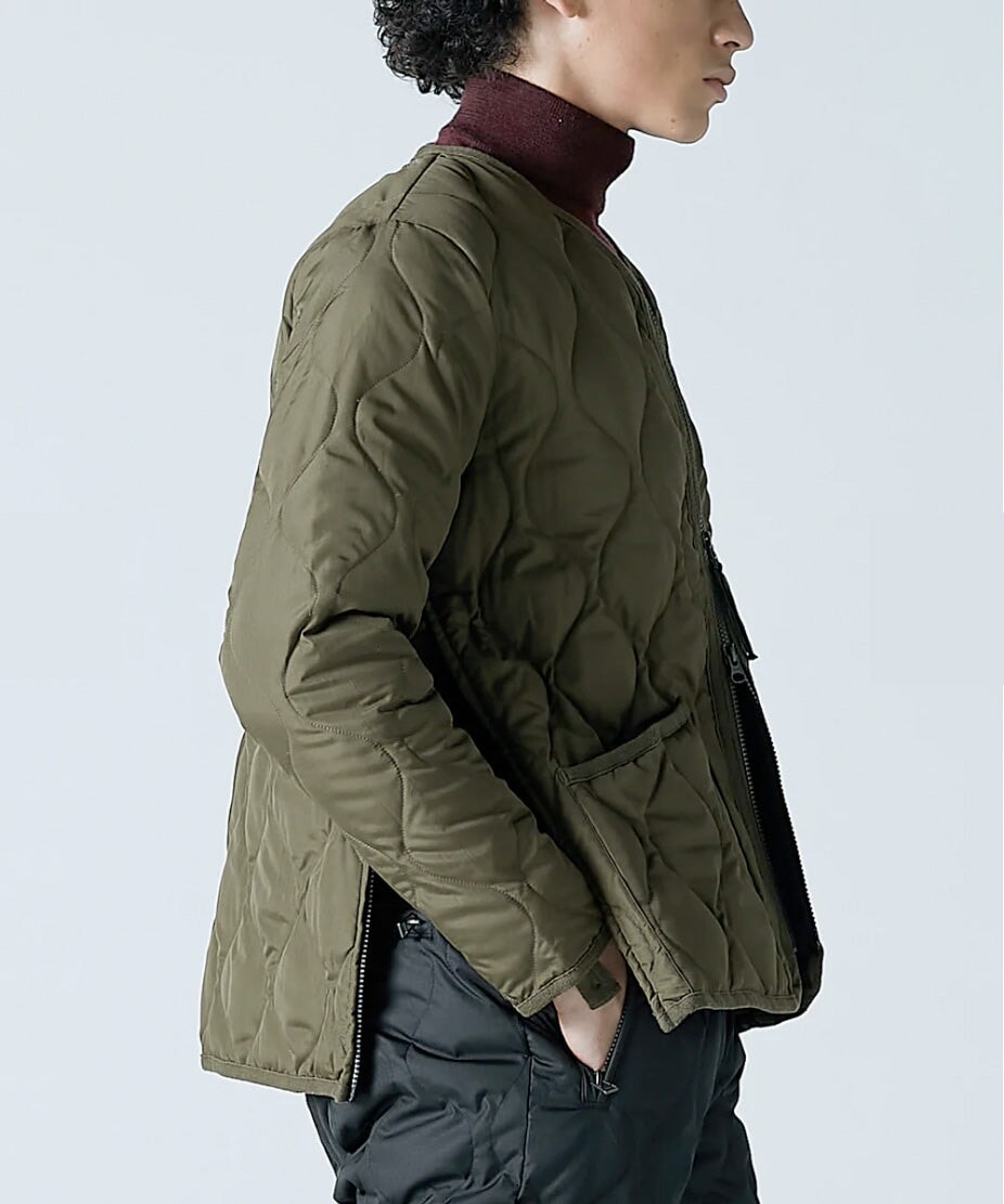 Taion Military Zip V-Neck Jacket - Olive Taion