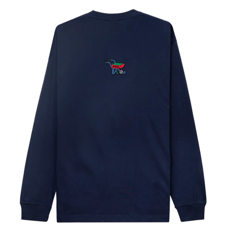 Tired Semi Longsleeve T-shirt- Navy T-Shirt Tired