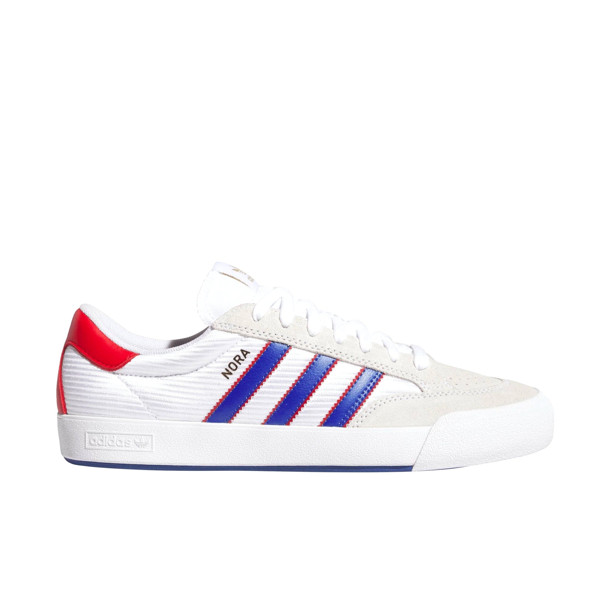 women's adidas red white and blue shoes