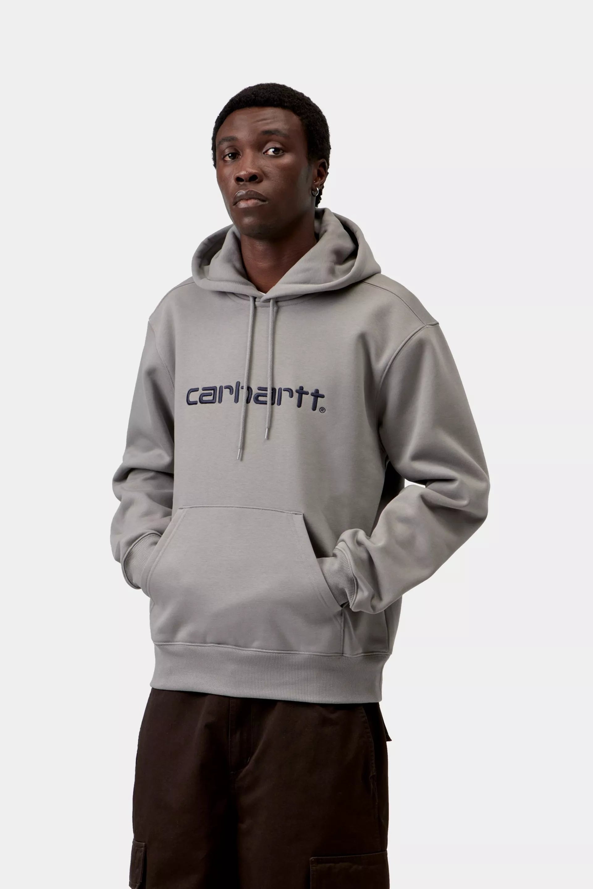 Hooded Carhartt Sweat Shady Grey/Dark Navy Bild 1