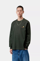 LS American Script T-Shirt Raven Bild 1