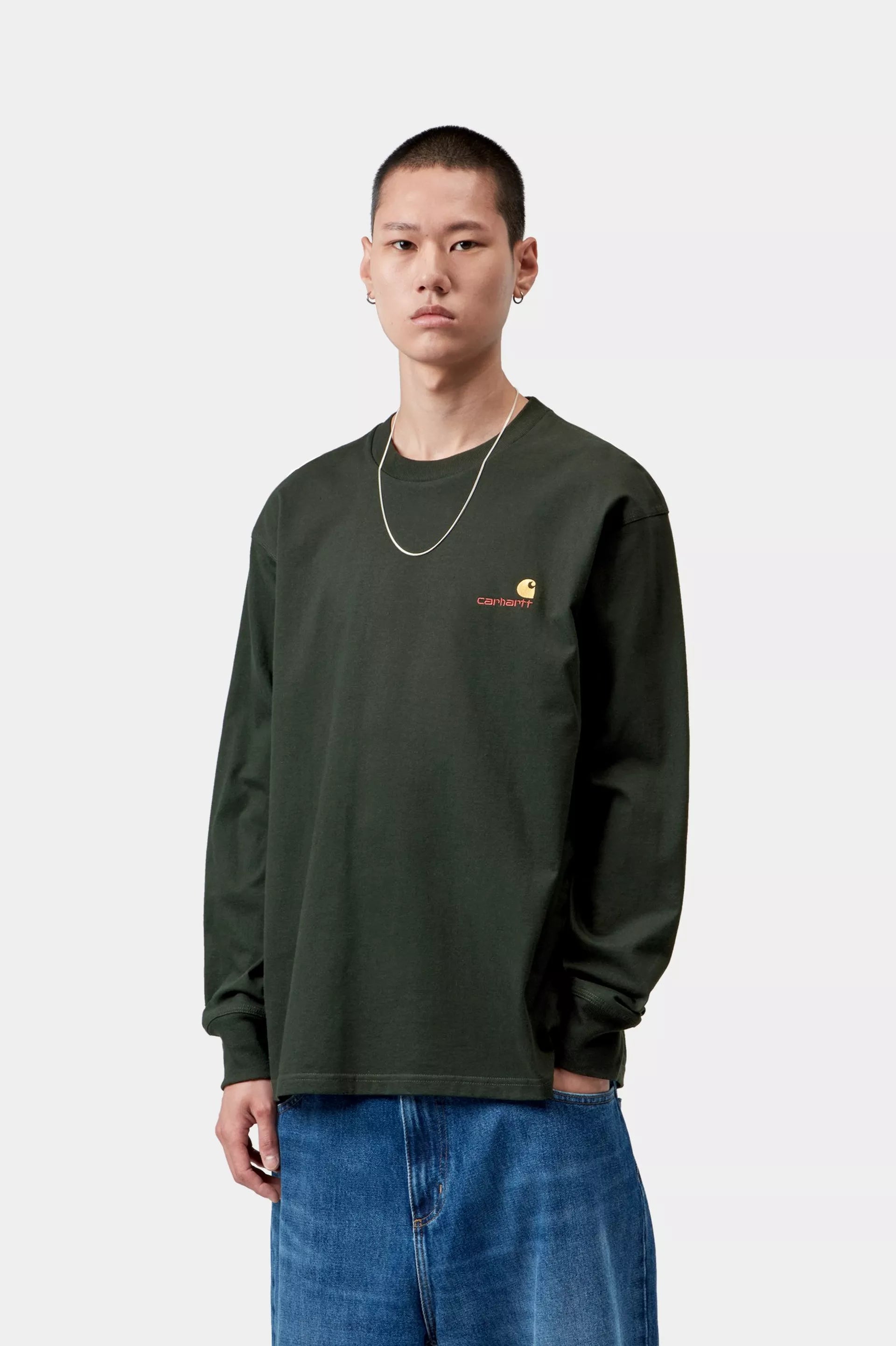 LS American Script T-Shirt Raven Bild 1