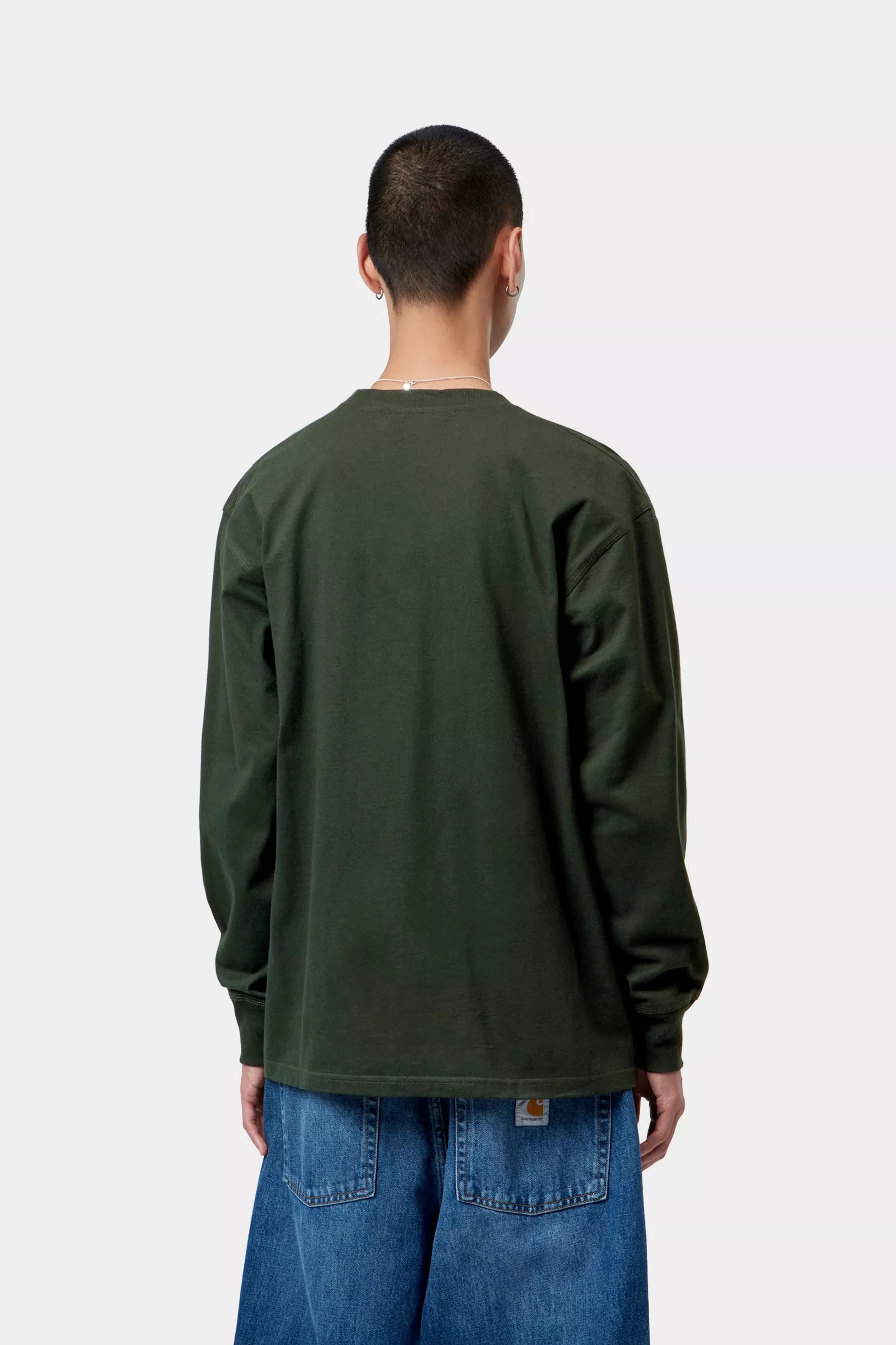 LS American Script T-Shirt Raven Bild 2