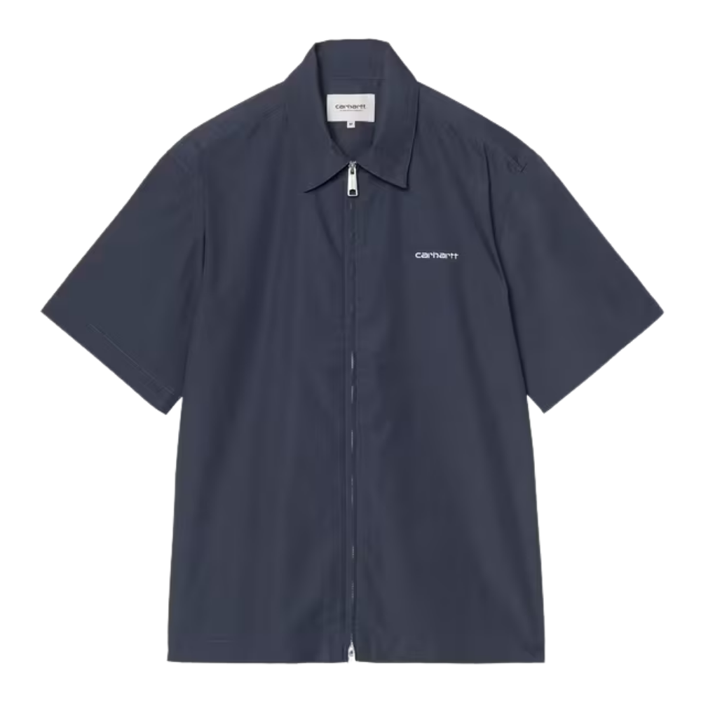 S/S Postal Zip Shirt Blue / Wax Bild 1