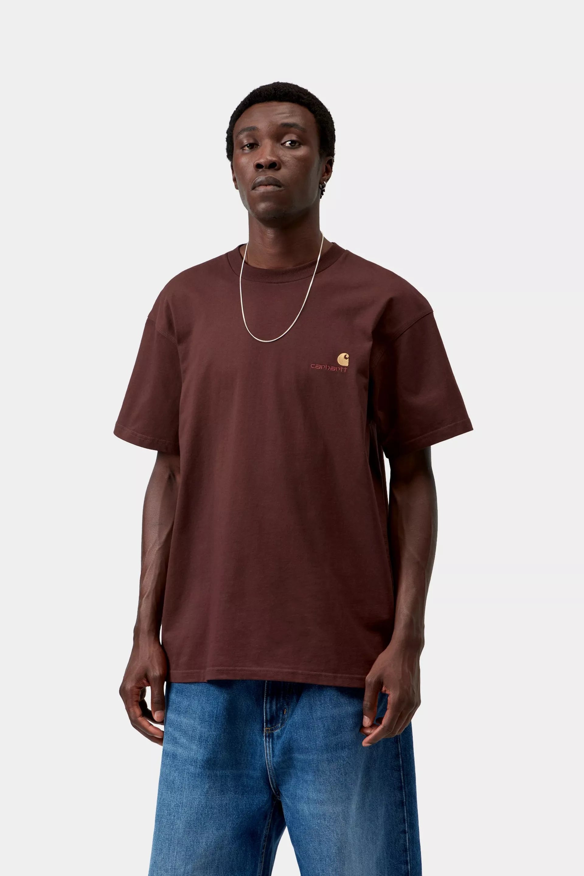 SS American Script T-Shirt Amarone Bild 1