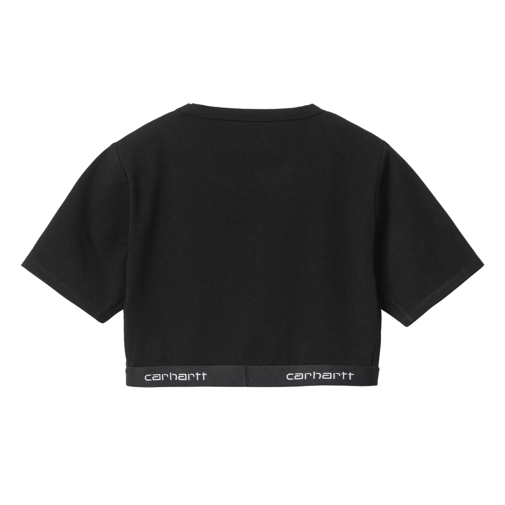 W Script Crop Top Black Bild 2
