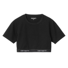 W Script Crop Top Black Bild 3