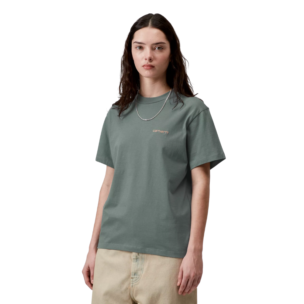 W SS Script Embroidery T-S Velvet Green/Gentle Bild 1