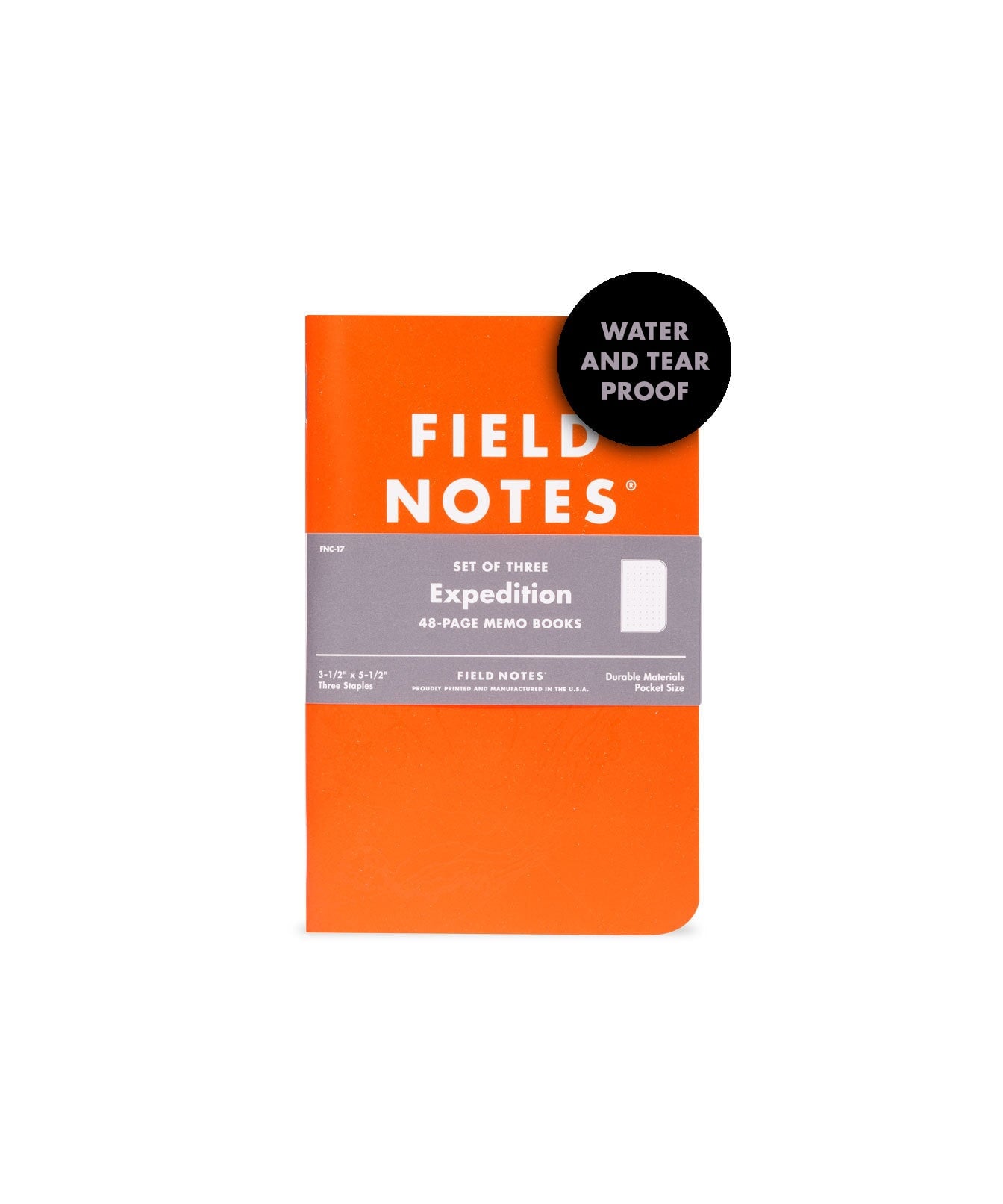 Field Notes Expedition 3-Pack wasserfestes Notizheft Notizhefte Field Notes 