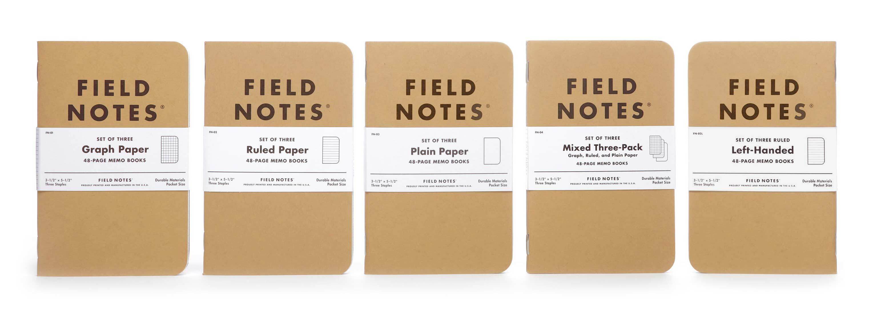 Field Notes Original Kraft 3-Pack Notizheft Notizhefte Field Notes 