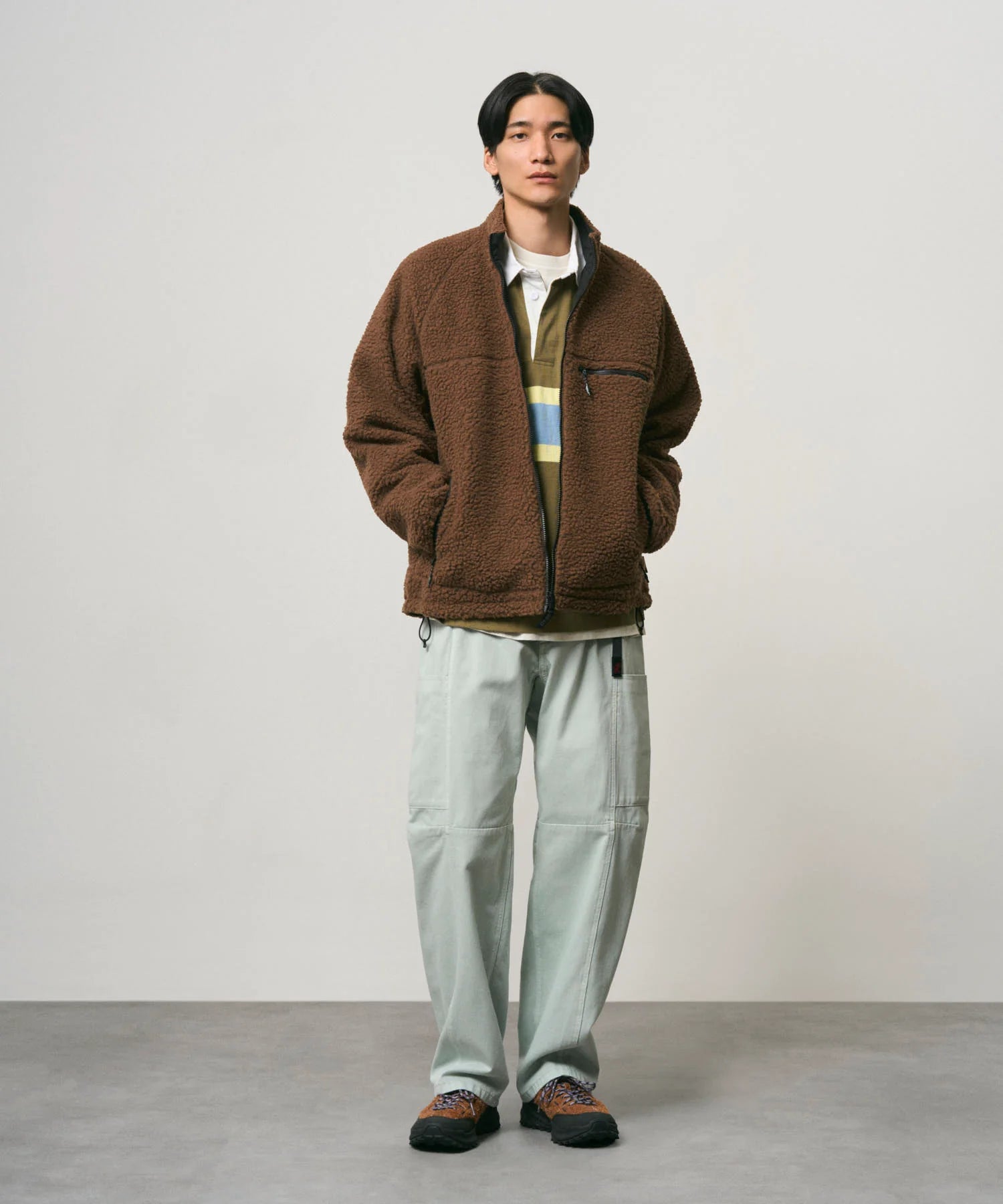 Reversible Sherpa Jacket Dark Brown/Black Bild 4