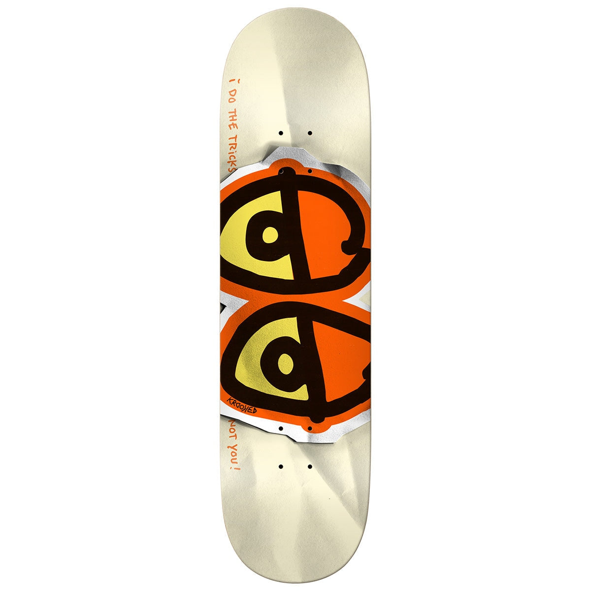 Krooked DBX Eyes Bright Orange Deck - 8.5" Decks Krooked Skateboards 