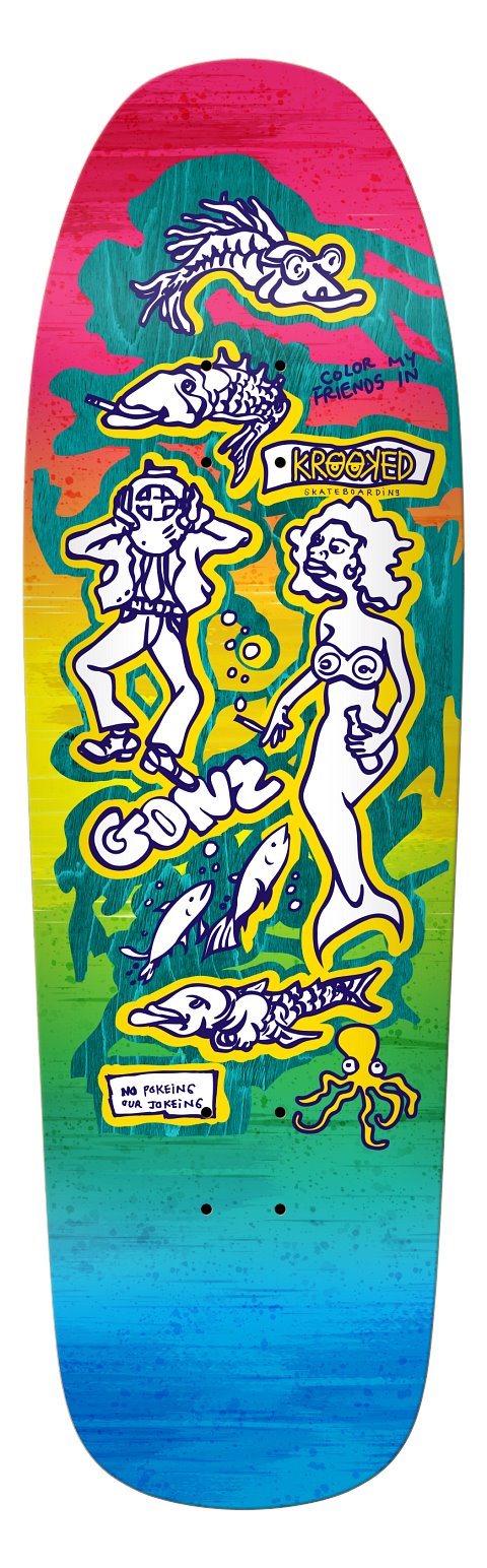 Krooked Gonz Color My Friends Deck - 9,81" Decks Krooked Skateboards 
