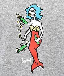 Krooked Mermaids T-Shirt Herren T-Shirt Krooked Skateboards 