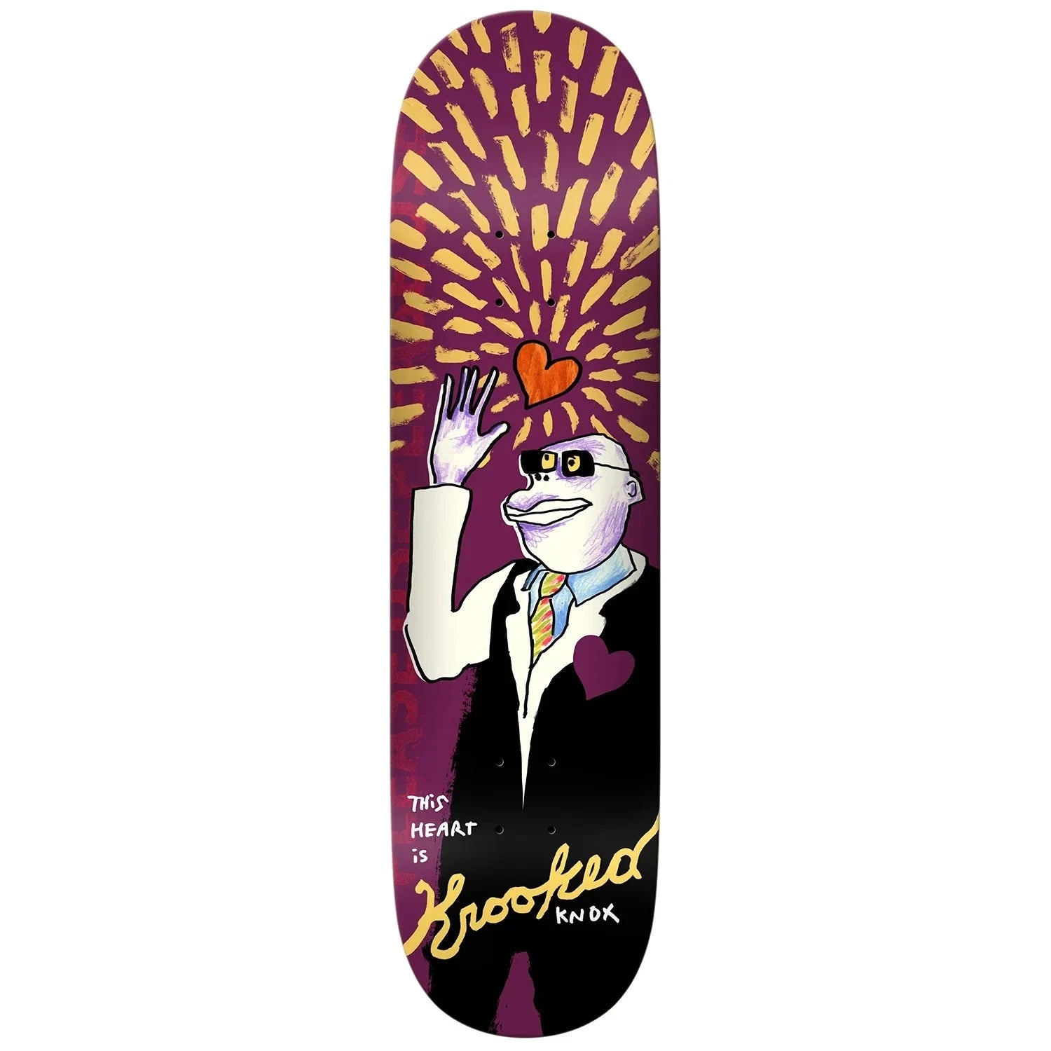 Krooked This Heart Knox Deck - 8.5" Decks Krooked Skateboards 