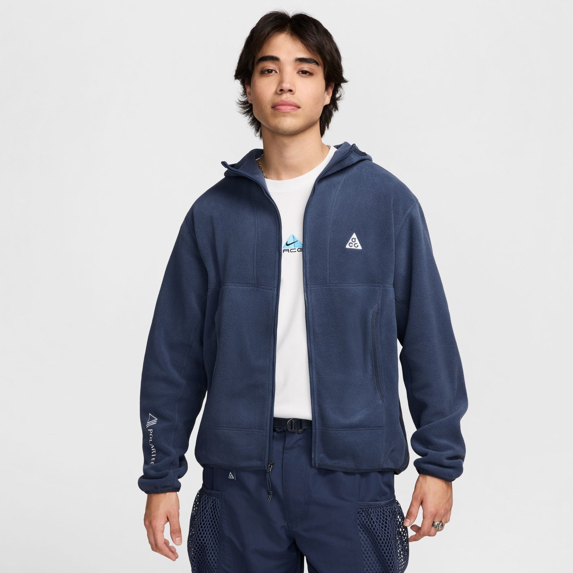Pull Homme REI Polaire Polartec Bleu, Taille L, Doublé, Col Montant – Super Soft