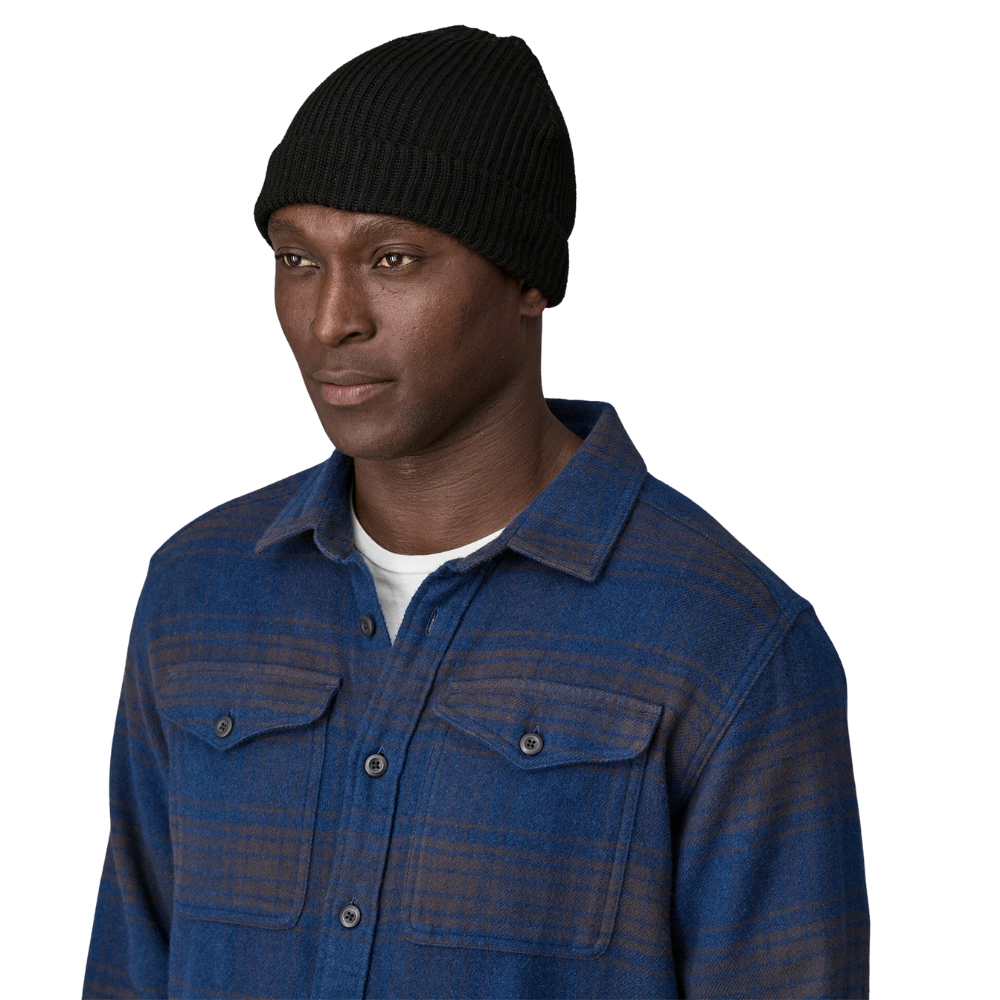 Fishermans Rolled Beanie Black Bild 1