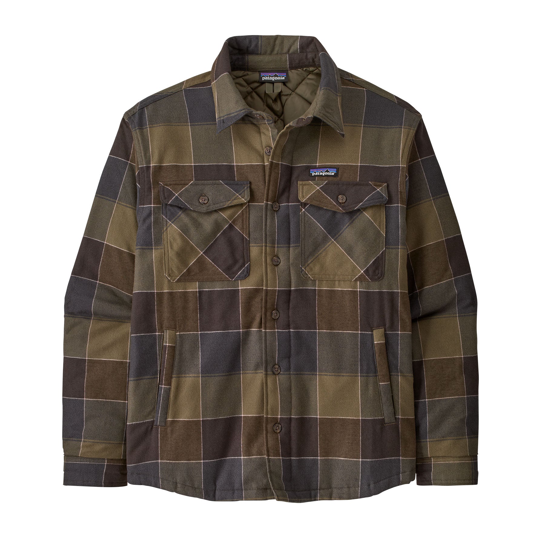 Ms LW Insulated Fjord Flannel Shirt Snow Owl Basin Green Bild 1