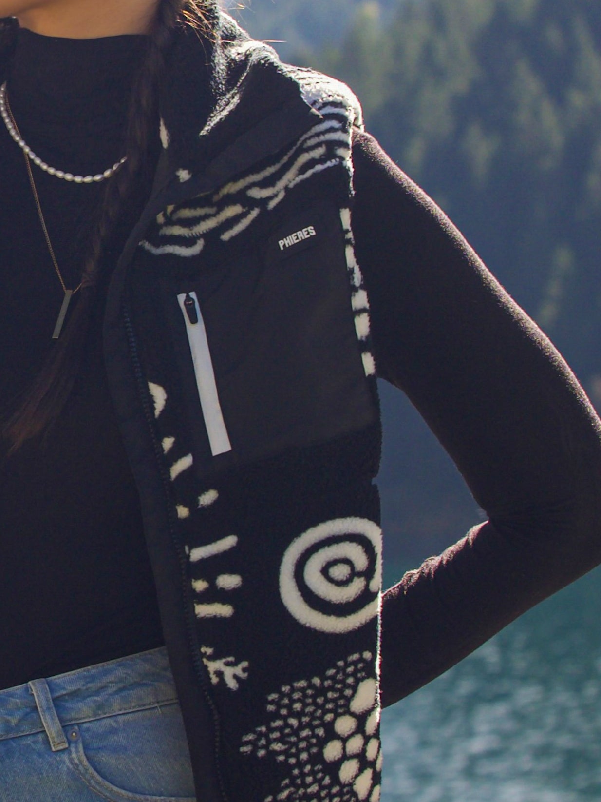 Jasey Jeph Vest Black White Bild 4