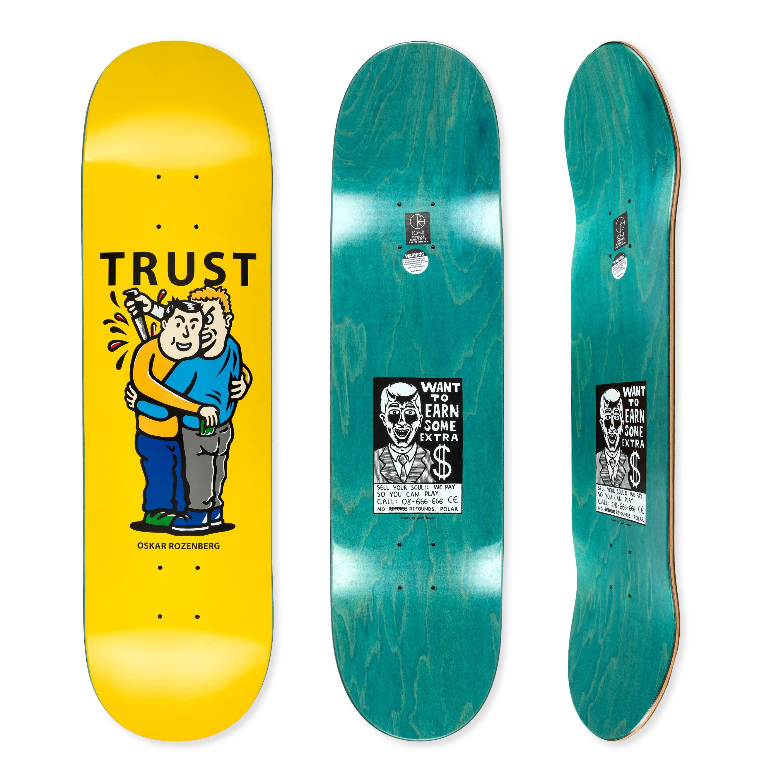 Polar Skate Co. Oskar Rozenberg -Trust - 8.375" Decks Polar Skate Co. 