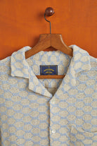Portuguese Flannel Net Blue Hemd Herren Kurzarm-Hemd Portuguese Flannel 
