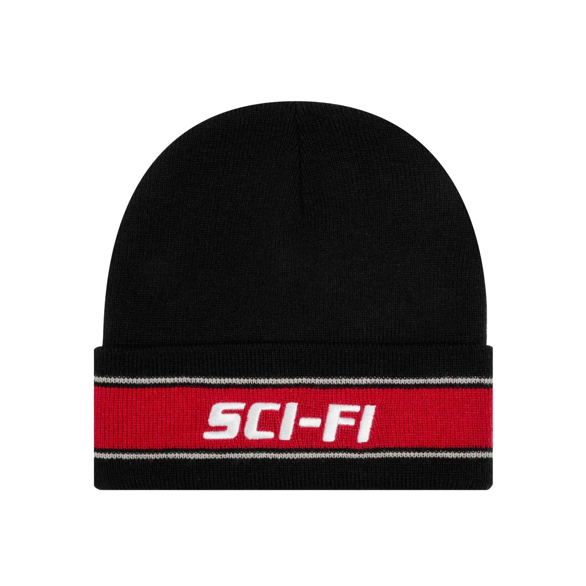 Sci-Fi Fantasy Striped Logo Beanie Beanie Sci-Fi Fantasy 