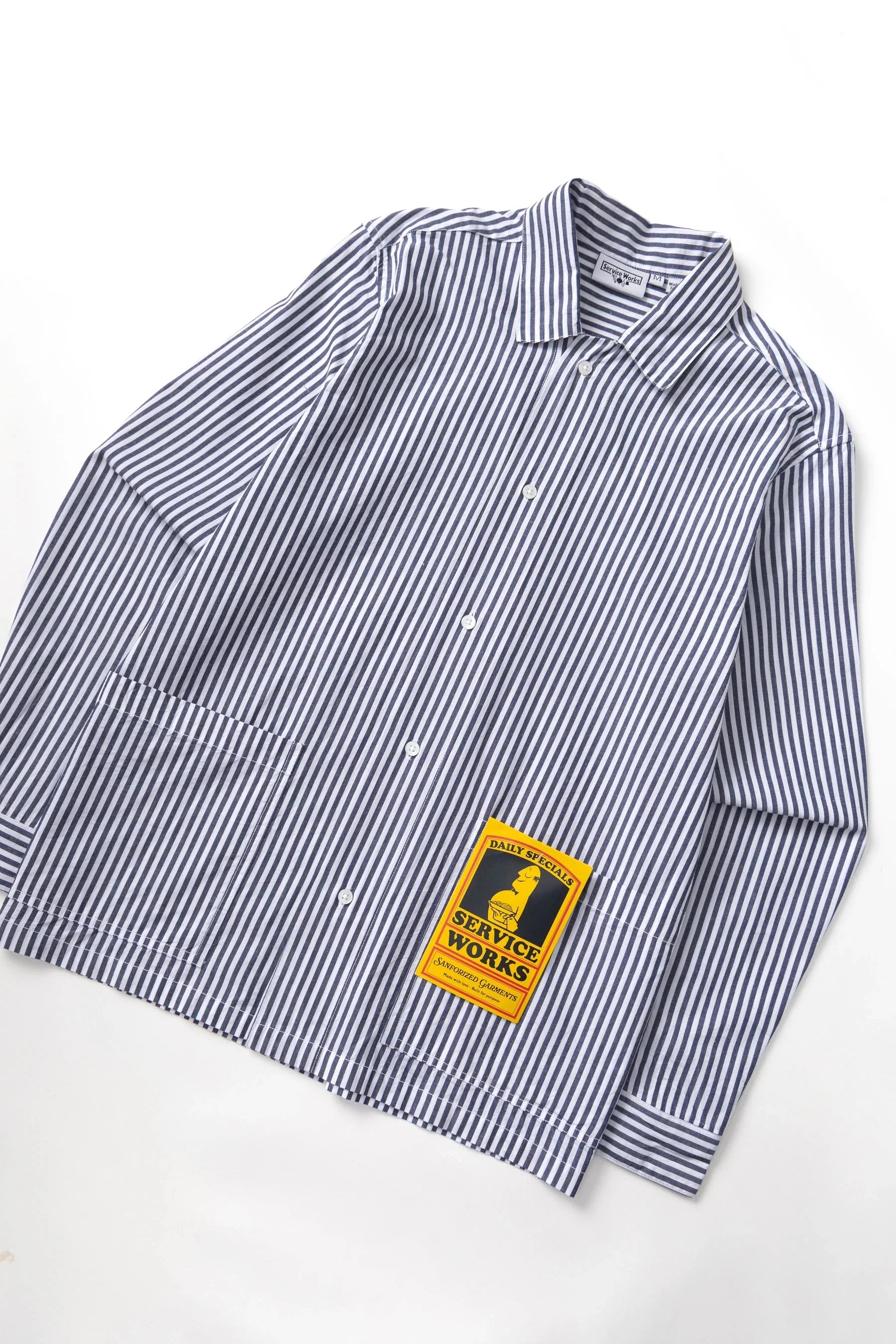 Service Works Poplin Stripe Waiter Shirt Herren Langarm-Hemd Service Works 