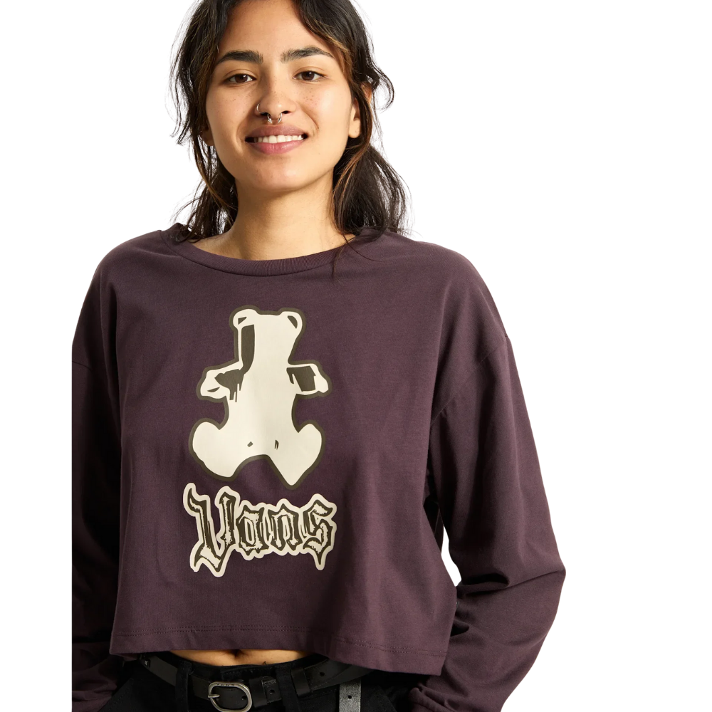 Lil Bear Relax Crop LS Tee Dark Port Bild 5