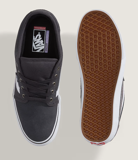 Skate Chukka Low Sidestripe Charcoal/White Bild 4