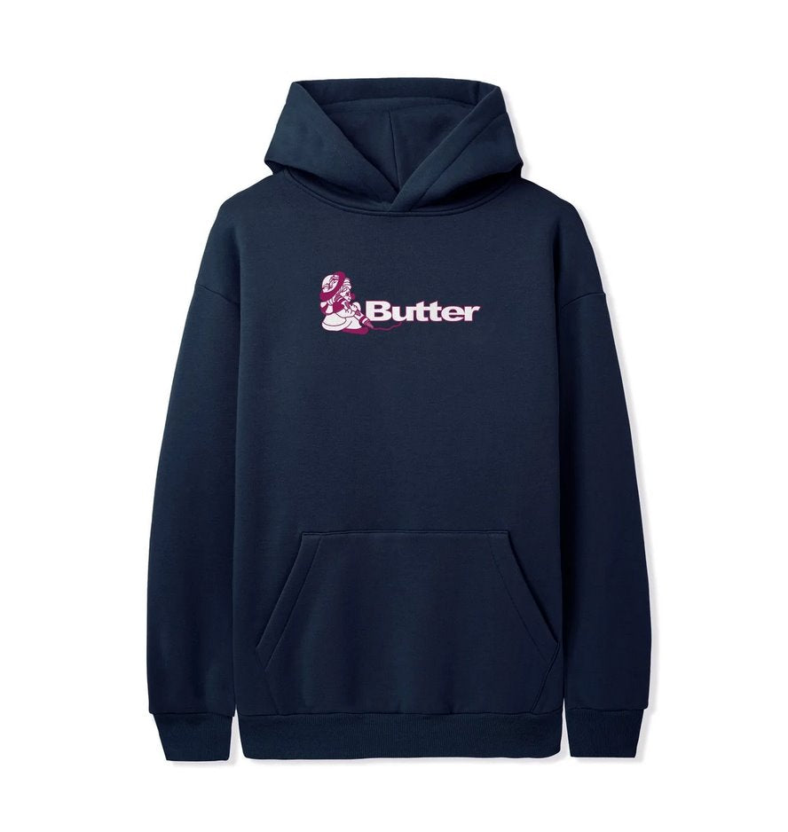 Butter Goods Crayon Logo Hoodie - Navy Hoodie Butter Goods 
