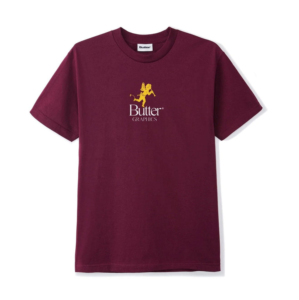 Butter Goods Pixie Logo T-Shirt - Burgund T-Shirt Butter Goods 